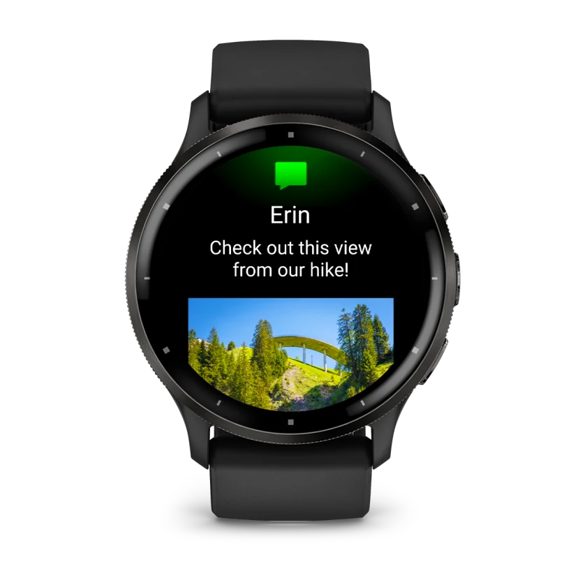 Venu 3 Slate Stainless Steel Bezel Black Case GPS Watch