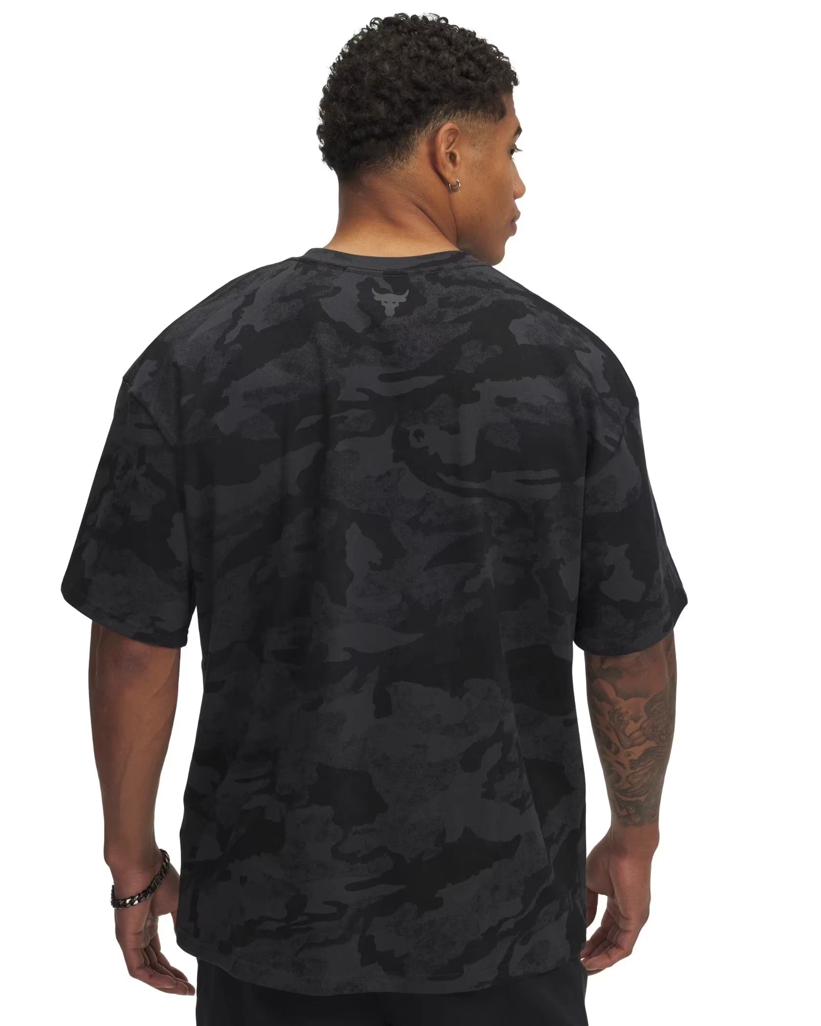 Mens Project Rock Heavyweight AOP Short Sleeve T-Shirt