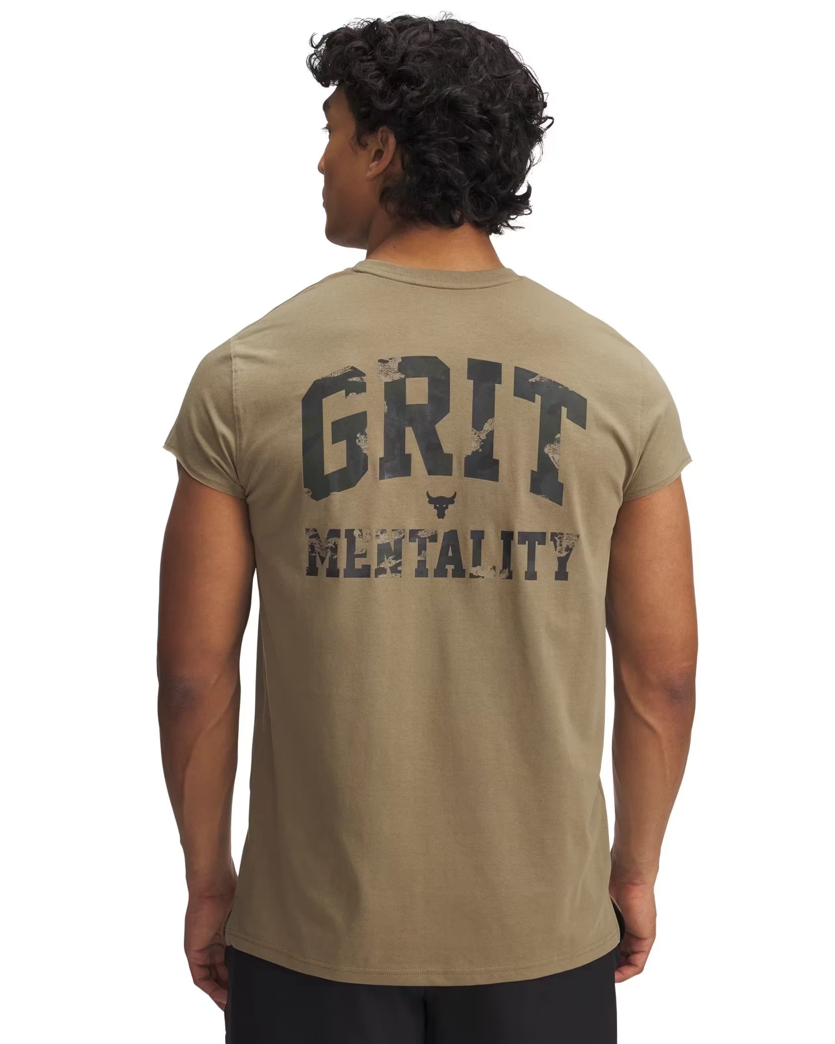 Mens Project Rock Cap Short Sleeve T-Shirt