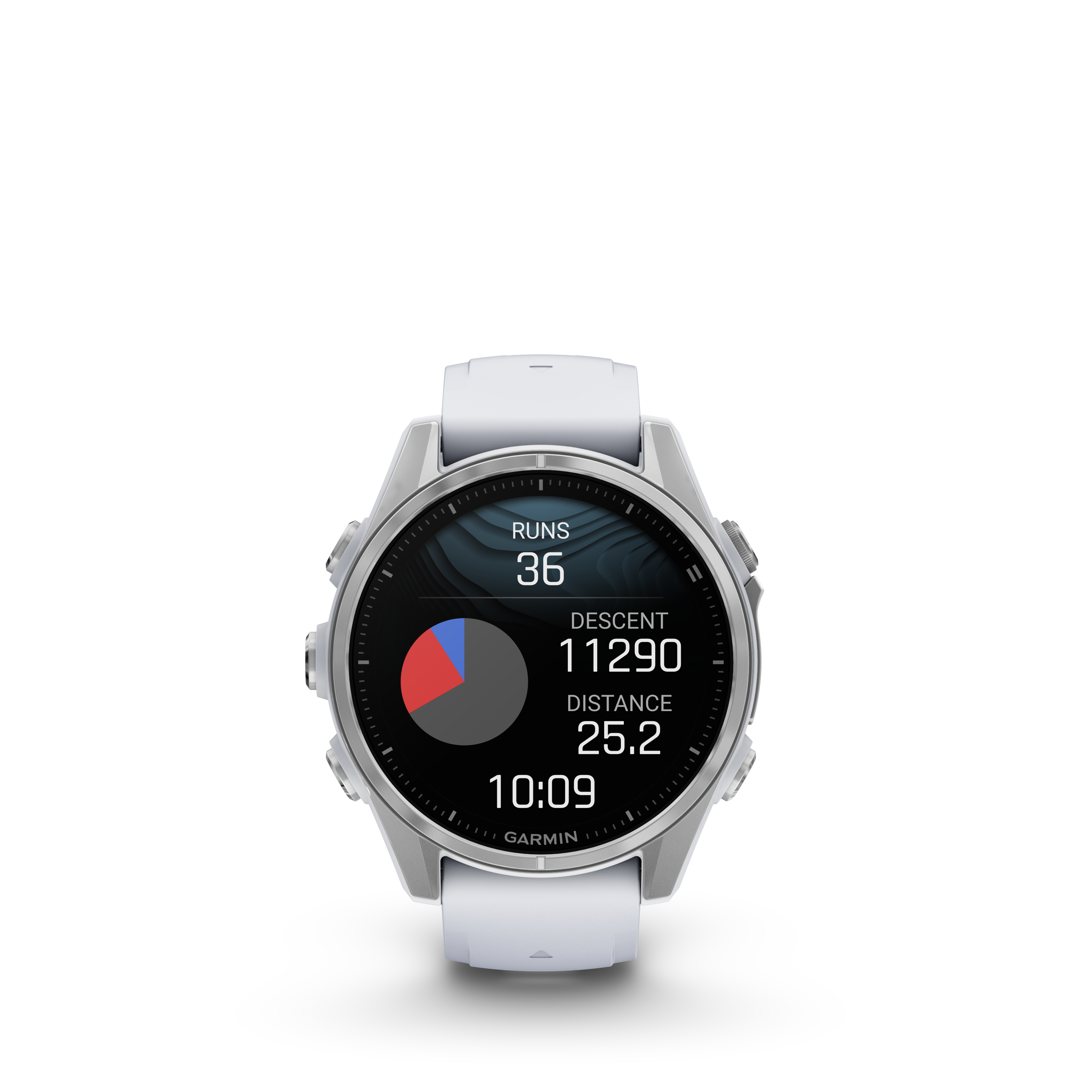 Fenix 8 Amoled Silver Whitestone Silicone Band 43 MM