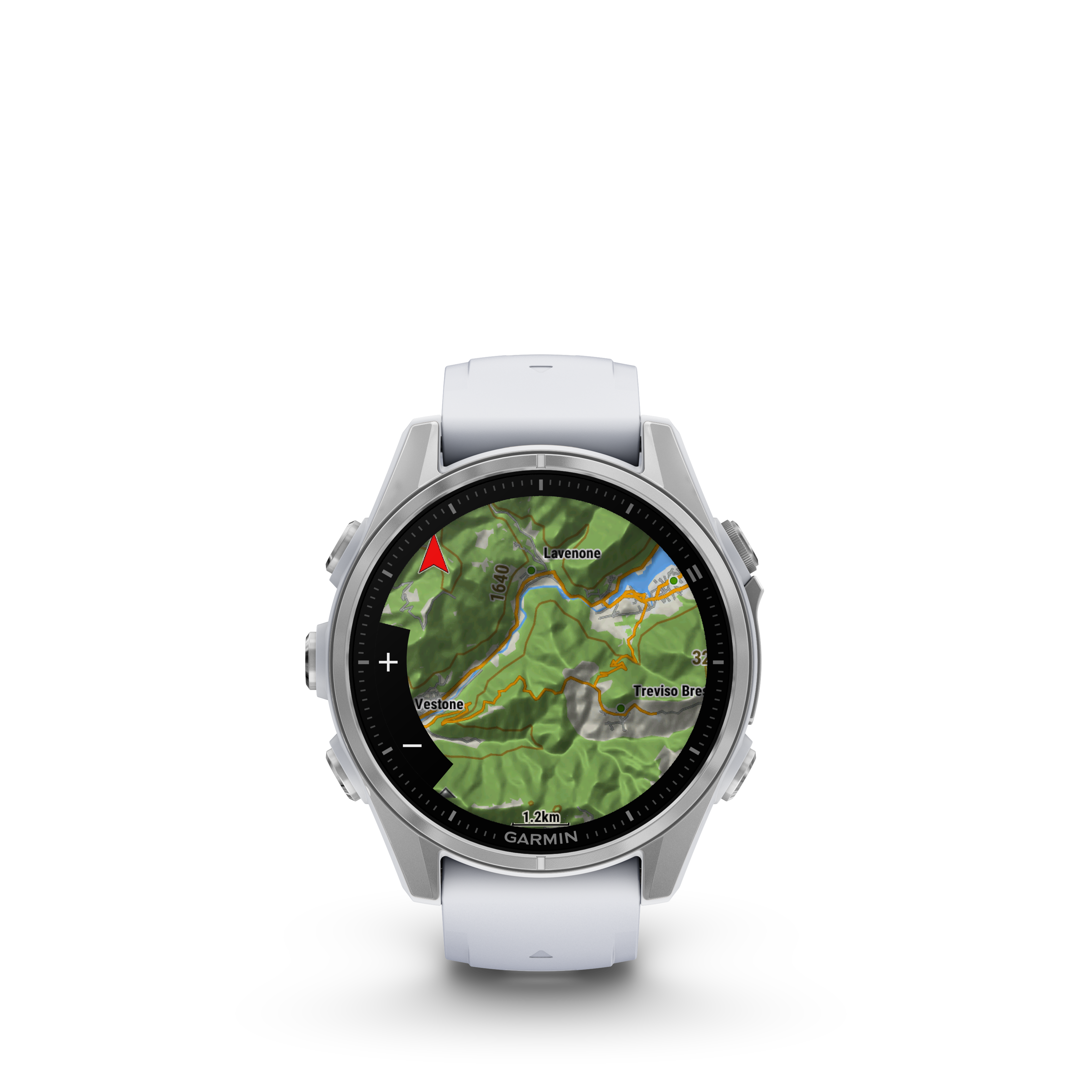 Fenix 8 Amoled Silver Whitestone Silicone Band 43 MM