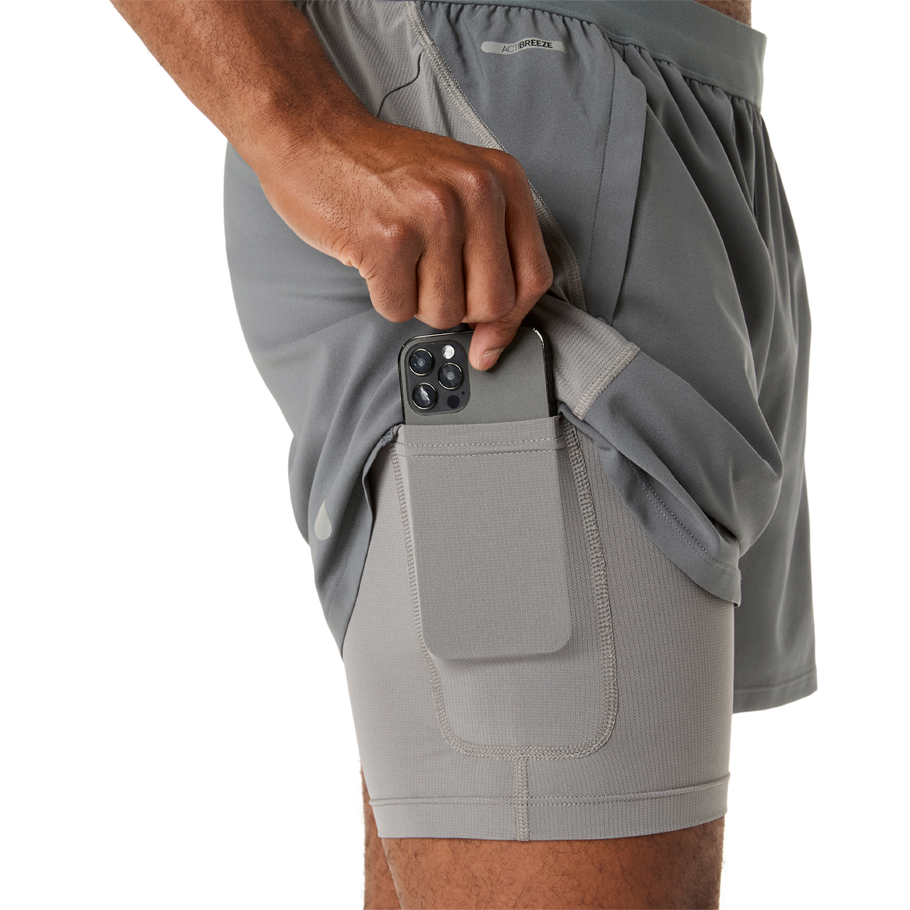Mens Road 2-in-1 5 Inch Short