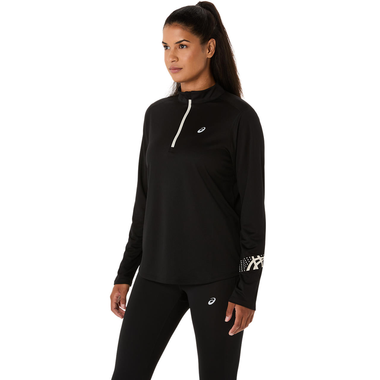 Womens Icon 1/2 Zip Long Sleeve Tees