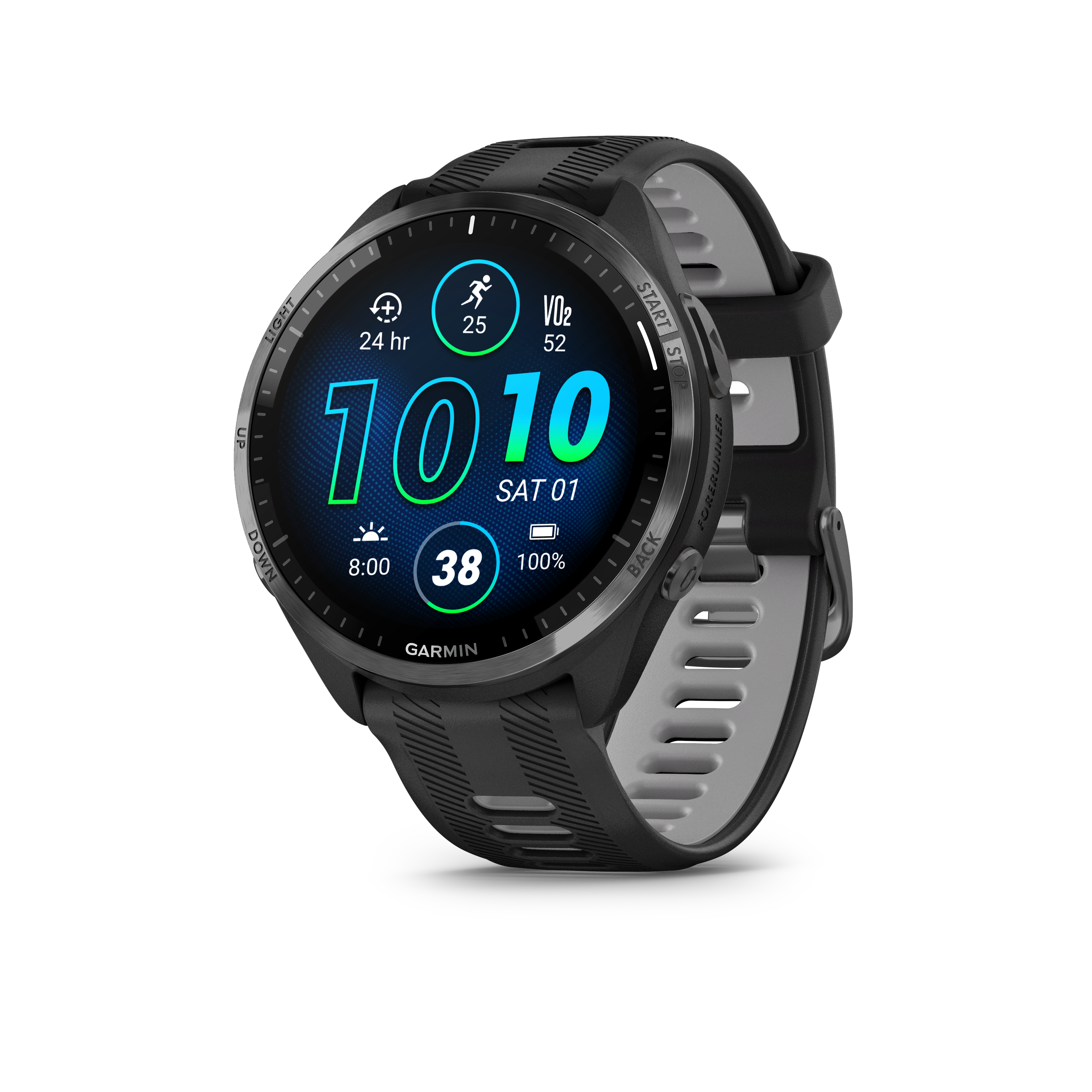 Forerunner 965 Grey Titanium Bezel Black GPS Running Watch