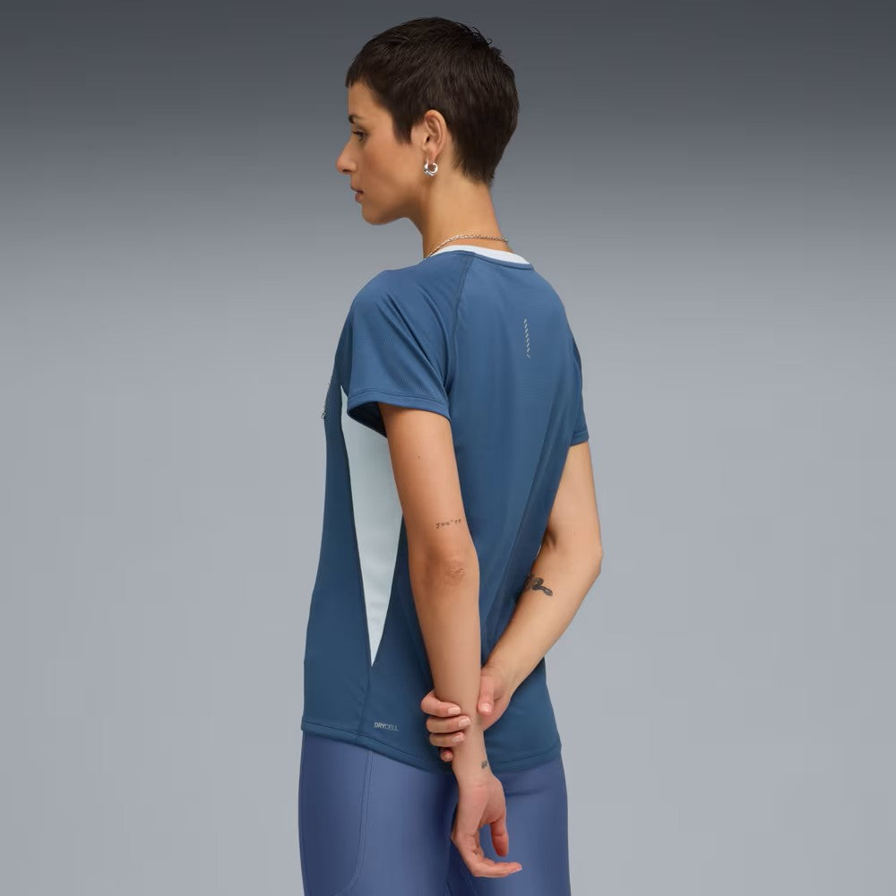 Womens Run Velocity Short Sleeves Tees